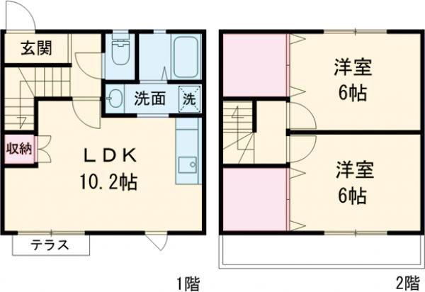 パークイースト(2LDK/1階)の間取り写真