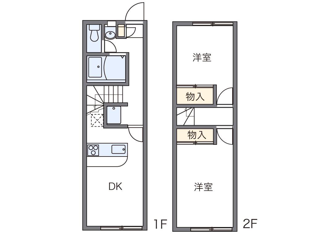 レオパレス教興寺(2DK/1階)の間取り写真