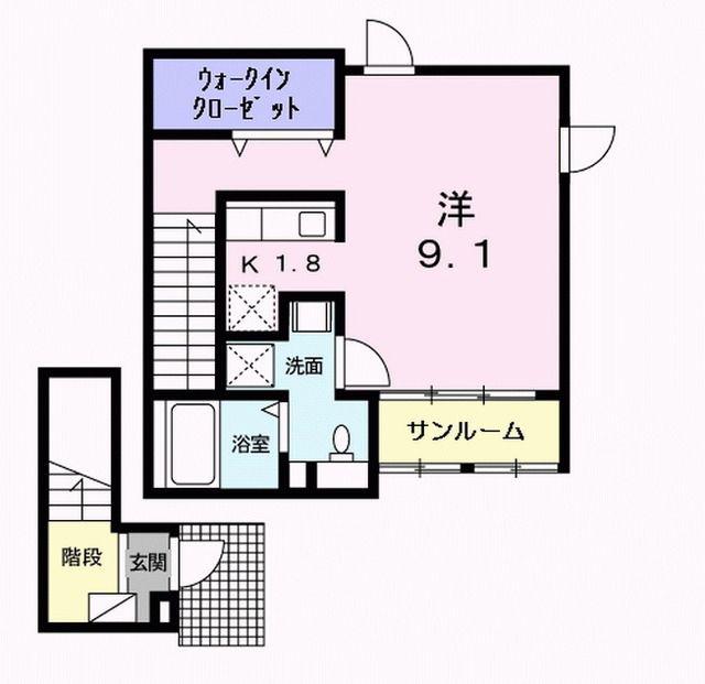 カーサ シリエージョ(ワンルーム/2階)の間取り写真