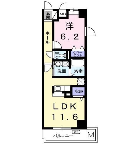 いちご館II(1LDK/3階)の間取り写真