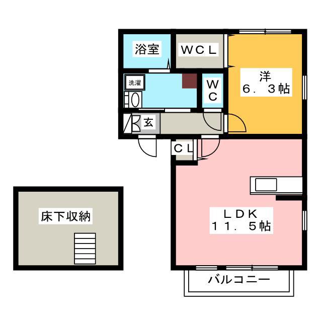 パルテノン オノ(1LDK/1階)の間取り写真