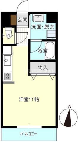 ＪＲ山陽本線 寺家駅 徒歩27分 2階建 築20年(ワンルーム/1階)の間取り写真