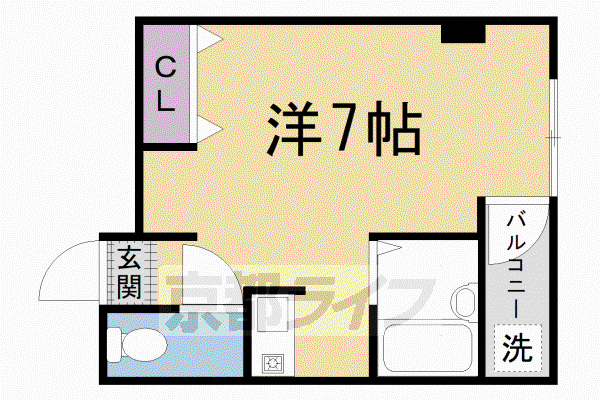 グラヴィ西大路(1K/2階)の間取り写真