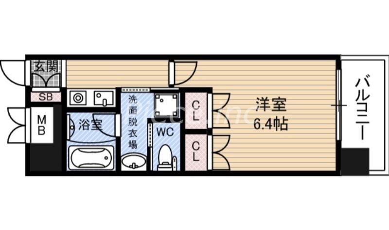 サムティ三国本町レジデンス(1K/5階)の間取り写真