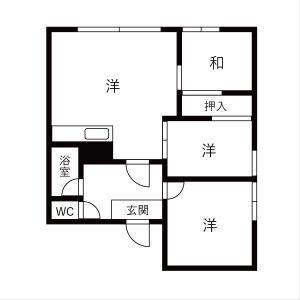 コーポ富士(3LDK/2階)の間取り写真