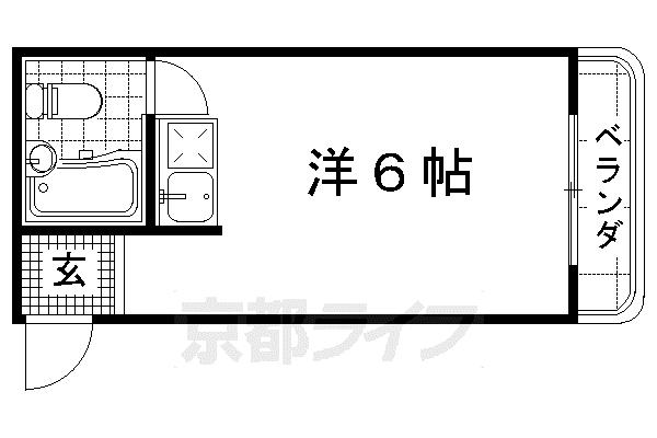 コーポ豊後(ワンルーム/3階)の間取り写真
