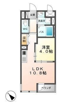 ロワゾ ドゥ ボヌール(1LDK/3階)の間取り写真