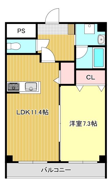 MAHALO HAL(1LDK/2階)の間取り写真