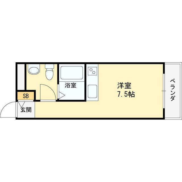 ラレジデンス尼崎(ワンルーム/3階)の間取り写真