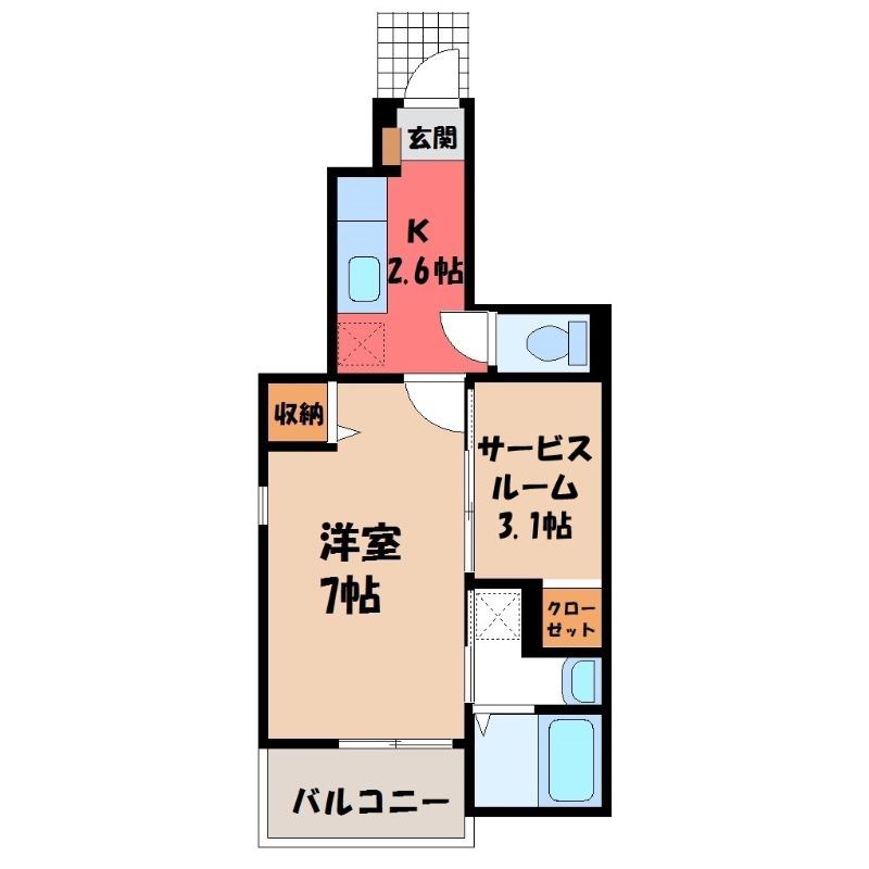和III(1SK/1階)の間取り写真