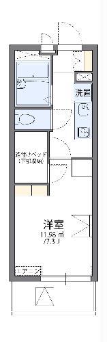 レオパレスアリーナレジデンス(1K/2階)の間取り写真