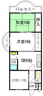 リフレ川西(3DK/3階)の間取り写真