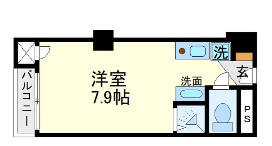 シャルマン築地明石町(1K/4階)の間取り写真