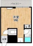 サンライズ枚方内装工事完了済(ワンルーム/1階)の間取り写真