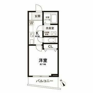 サンタグリュス武蔵小山(1K/8階)の間取り写真