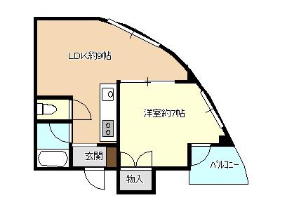 メゾン・アン・シャンテ(1LDK/3階)の間取り写真