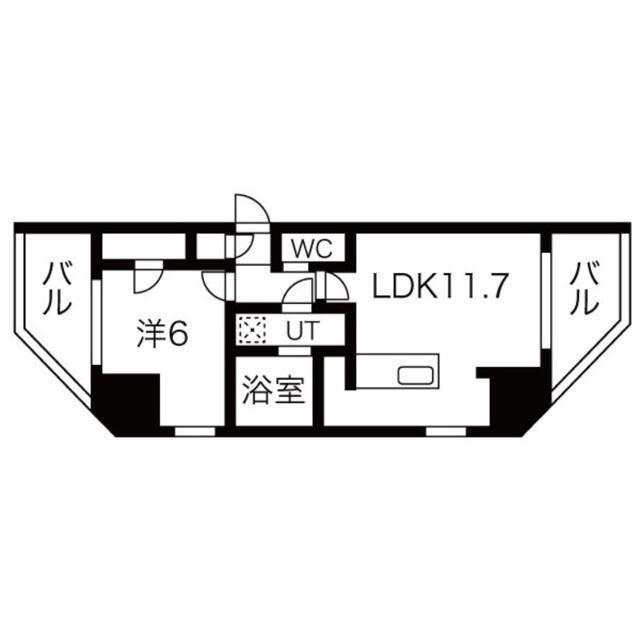 シーズンフラッツ蔵前清澄通(1LDK/9階)の間取り写真