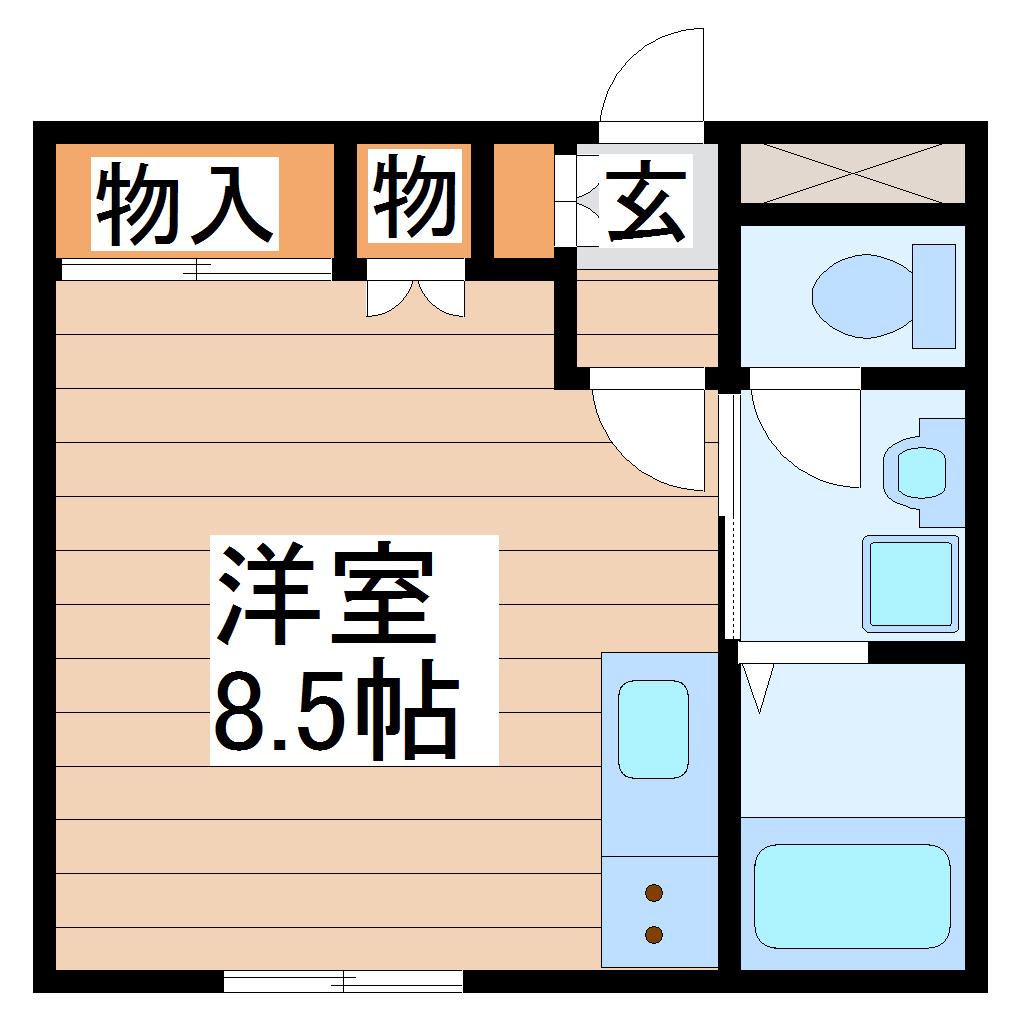 ピア大町(ワンルーム/4階)の間取り写真