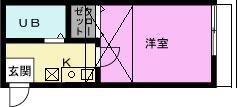 アネックス草加28期C棟(1K/2階)の間取り写真