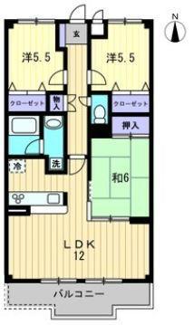リマーニ太田(3LDK/3階)の間取り写真