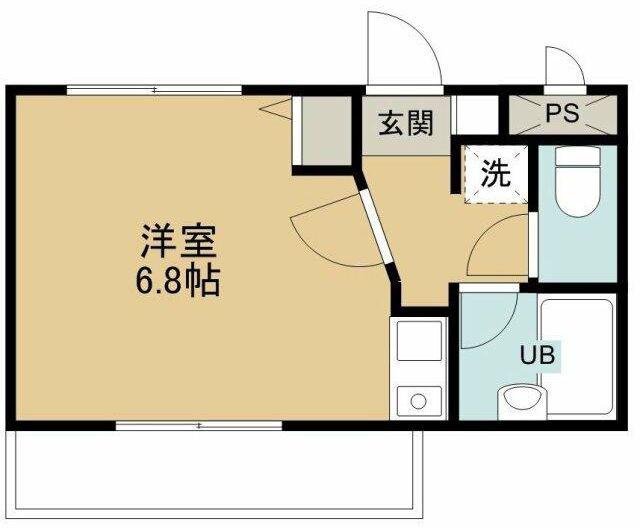 モンシャトー参番館(ワンルーム/3階)の間取り写真