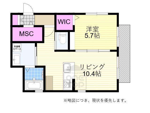 グランメール泉3(1LDK/2階)の間取り写真