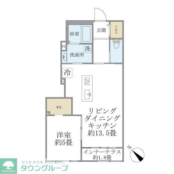 AMBITIOUS(1LDK/1階)の間取り写真