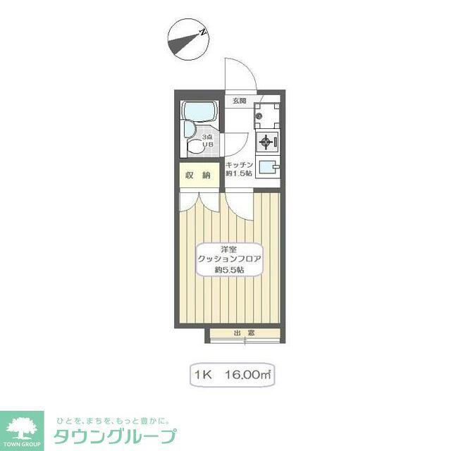 アネックスIII(1K/1階)の間取り写真