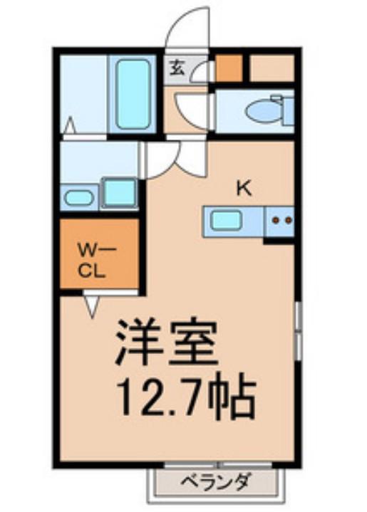 インホーム(ワンルーム/2階)の間取り写真