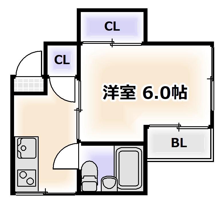 アニーハイツ(1K/2階)の間取り写真