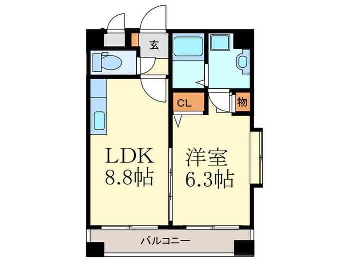 ラヴィ ヌーヴォ(1LDK/5階)の間取り写真