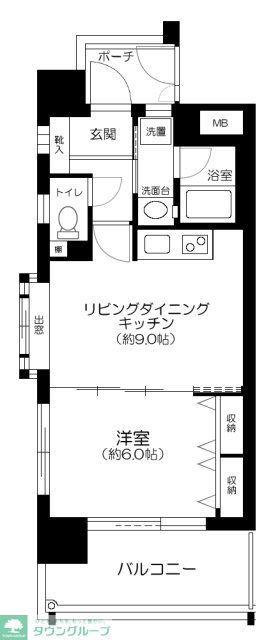 ダイアパレス池袋(1LDK/4階)の間取り写真