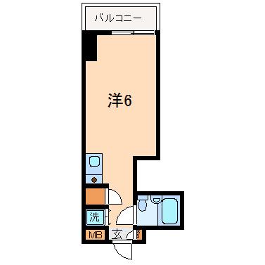 ビヨンド(ワンルーム/2階)の間取り写真