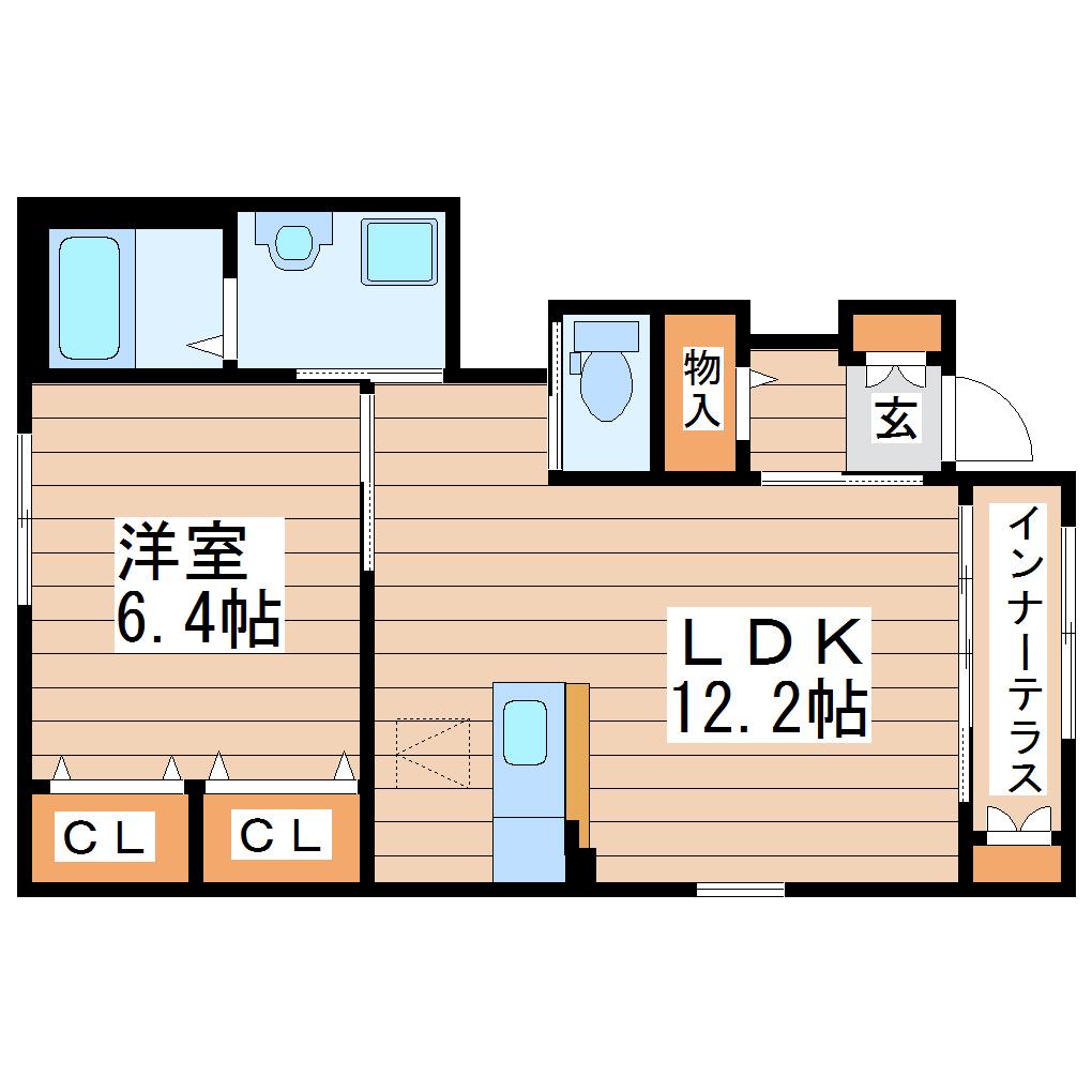 こでまり館(1LDK/1階)の間取り写真