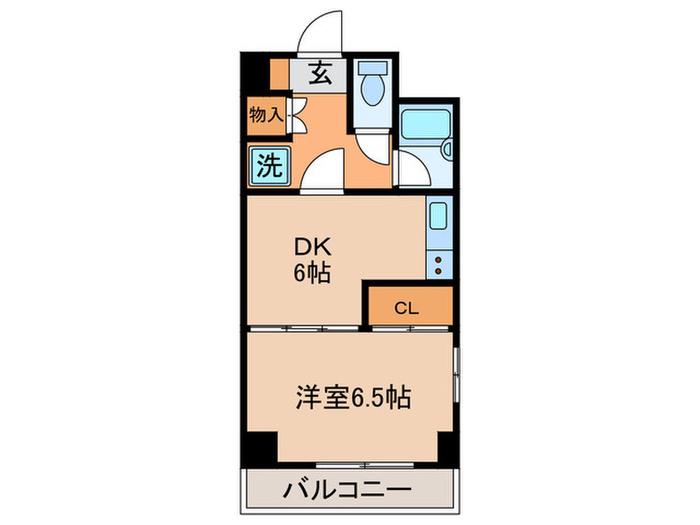 ホシノフラット目白台(1DK/4階)の間取り写真