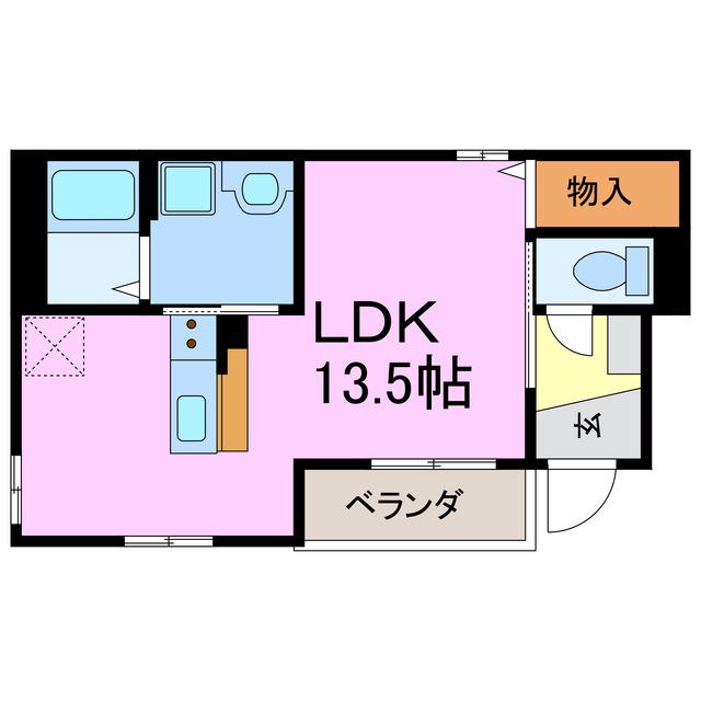 ビラーゴ(ワンルーム/1階)の間取り写真