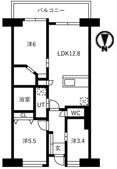 アクティ目黒駅前1棟(3LDK/4階)の間取り写真