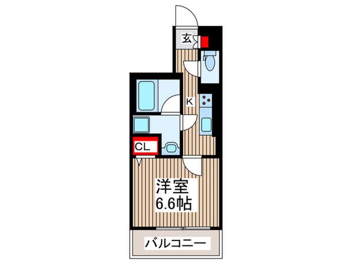 ENSOLEILLE(1K/4階)の間取り写真