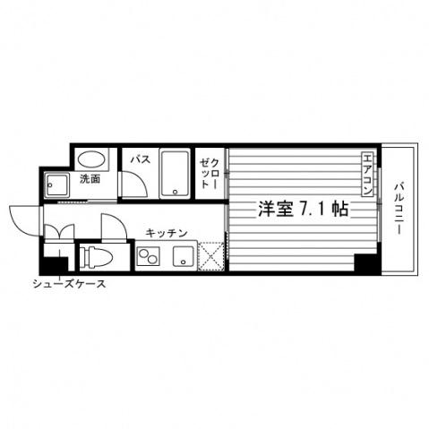 フィールドヴィレッジ(1K/2階)の間取り写真