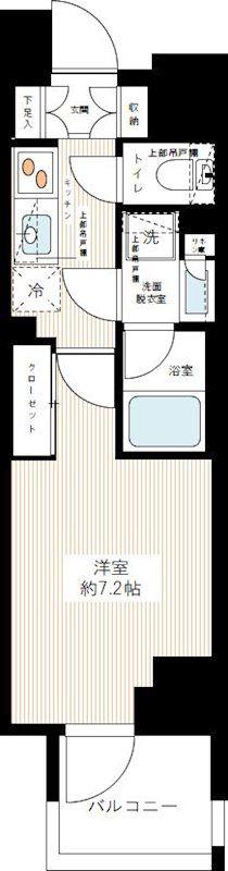 デュフレ南千住(1K/9階)の間取り写真