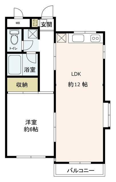 ユア南台(1LDK/3階)の間取り写真