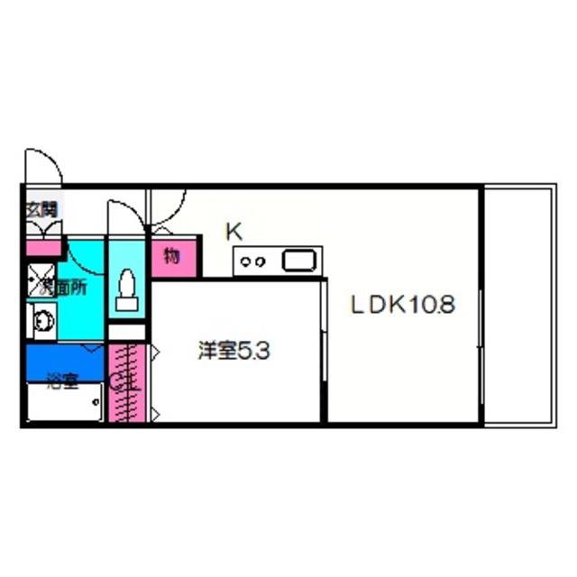 VILLA KITAHANADA(1LDK/1階)の間取り写真