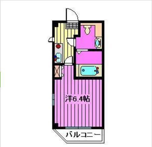 ルミナス(1K/4階)の間取り写真