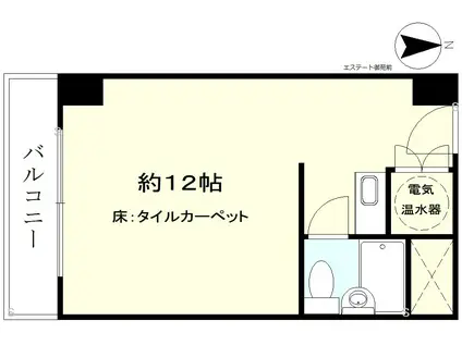 新宿御苑前マンション(ワンルーム/5階)の間取り写真