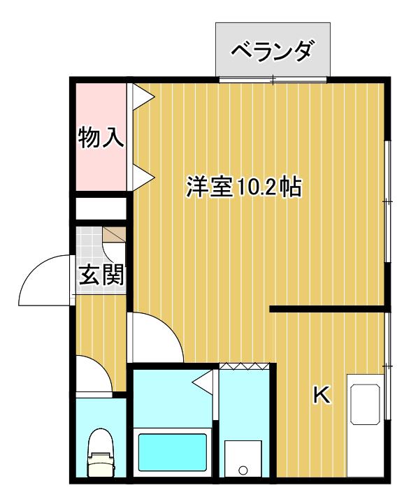 ノヴェル(1K/1階)の間取り写真