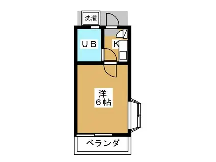 グリーンハイツ南小岩(1K/1階)の間取り写真