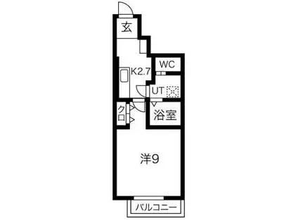 ＪＲ東北本線 花巻駅 徒歩33分 2階建 築2年(1K/1階)の間取り写真