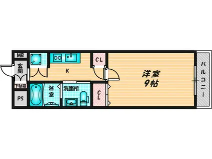 インパレス小阪(1K/6階)の間取り写真
