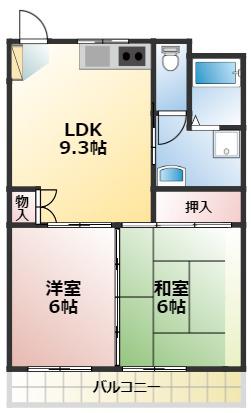 ハイツアトラスII(2LDK/3階)の間取り写真