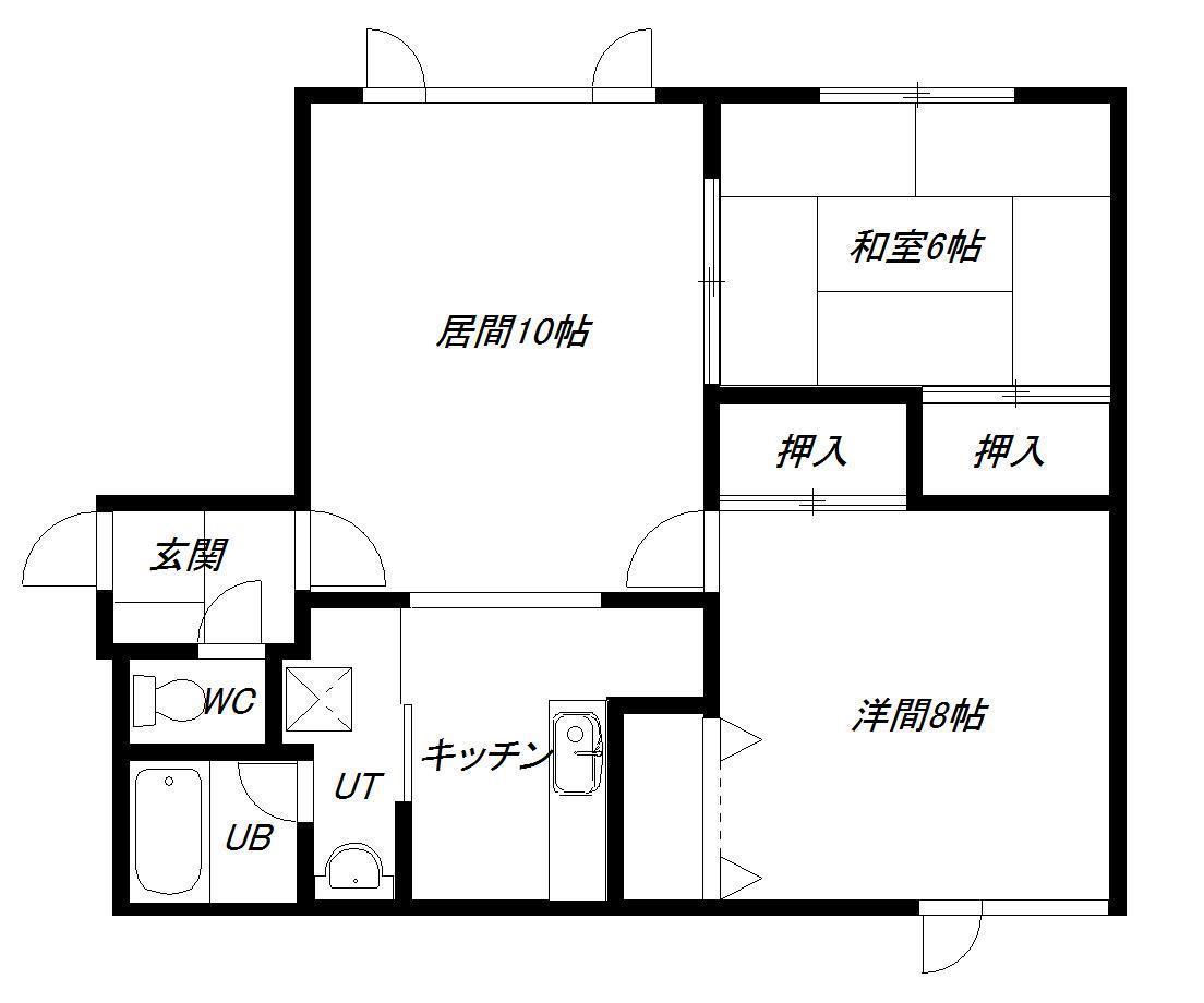 ウォーム713(2LDK/1階)の間取り写真